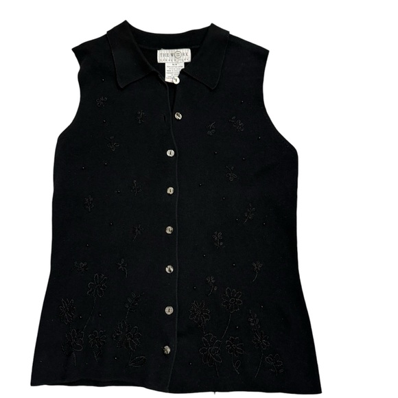 Vintage Sleeveless and Collared Cardigan - Picture 1 of 6